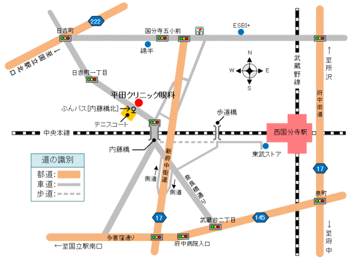 平田クリニック眼科の地図